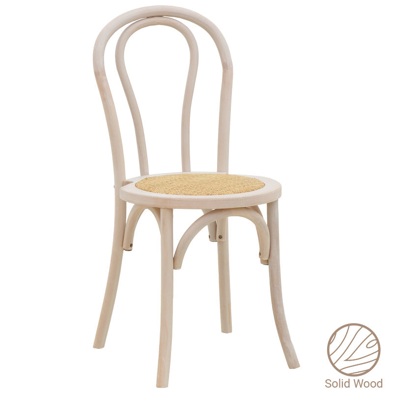 Scaun Azhel, Alb - Natural, 41x50x89 cm - Scaun Azhel, Alb - Natural, 41x50x89 cm