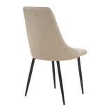 Scaun Azori catifea, bej-Gri, 49x55x85 cm