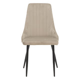 Scaun Azori catifea, bej-Gri, 49x55x85 cm