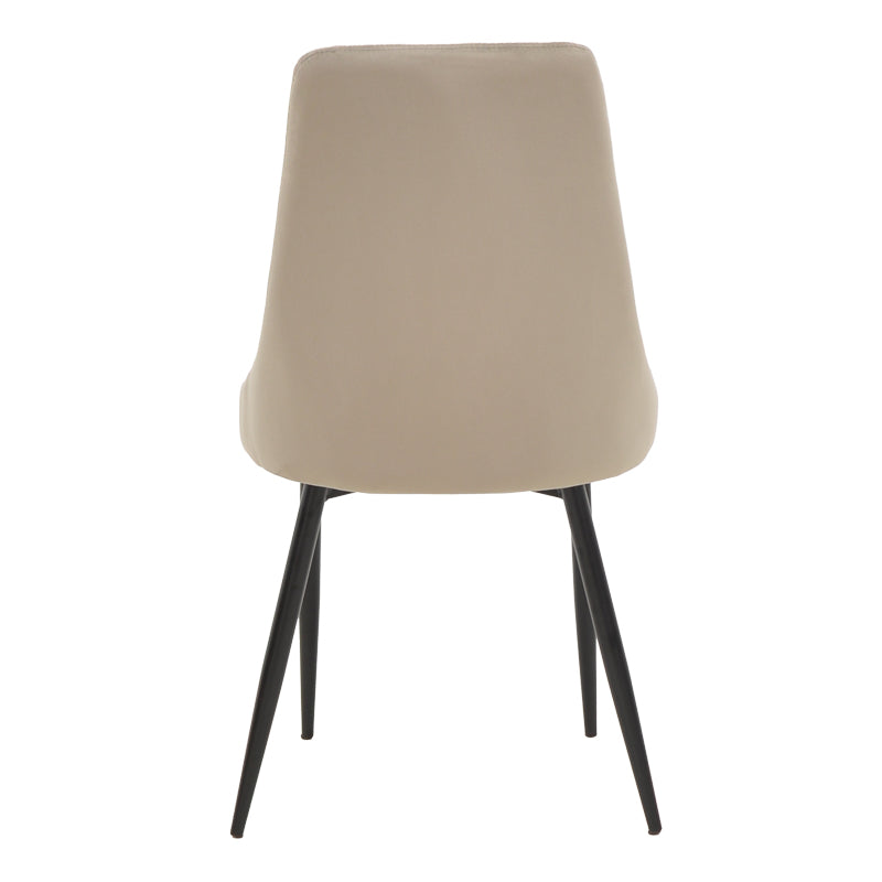 Scaun Azori catifea, bej-Gri, 49x55x85 cm