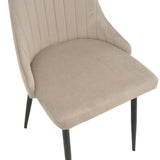 Scaun Azori catifea, bej-Gri, 49x55x85 cm