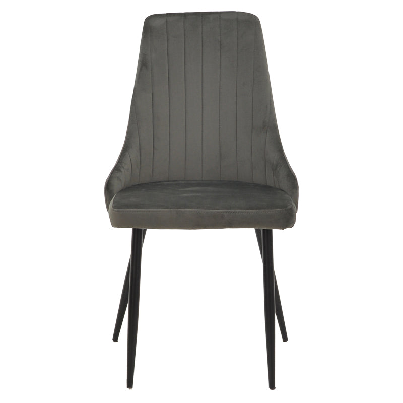 Scaun Azori catifea Gri, inchis, 49x55x85 cm