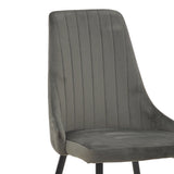 Scaun Azori catifea Gri, inchis, 49x55x85 cm