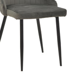 Scaun Azori catifea Gri, inchis, 49x55x85 cm