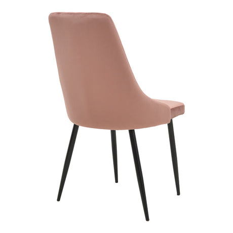 Scaun Azori catifea mar putred, Roz, 49x55x85 cm