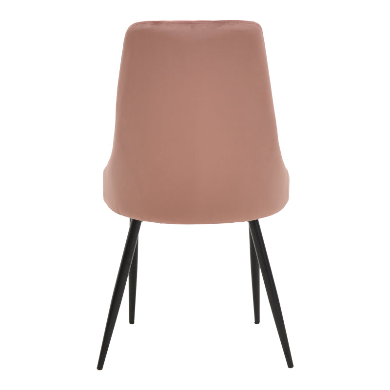 Scaun Azori catifea mar putred, Roz, 49x55x85 cm