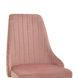 Scaun Azori catifea mar putred, Roz, 49x55x85 cm