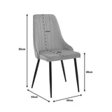 Scaun Azori catifea mar putred, Roz, 49x55x85 cm