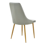Scaun Azori by, tesatura catifea bej, natur, 49x55x85 cm - Gri