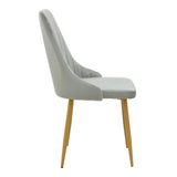 Scaun Azori by, tesatura catifea bej, natur, 49x55x85 cm - Gri