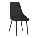 Scaun Azori, Catifea, Negru, 49x55x85 cm