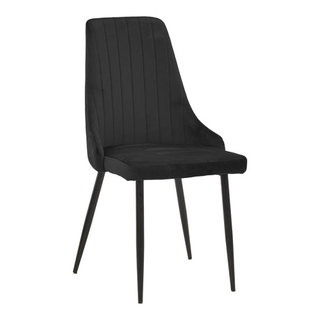 Scaun Azori, Catifea, Negru, 49x55x85 cm