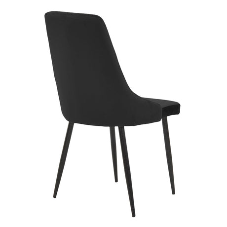 Scaun Azori, Catifea, Negru, 49x55x85 cm