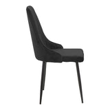 Scaun Azori, Catifea, Negru, 49x55x85 cm