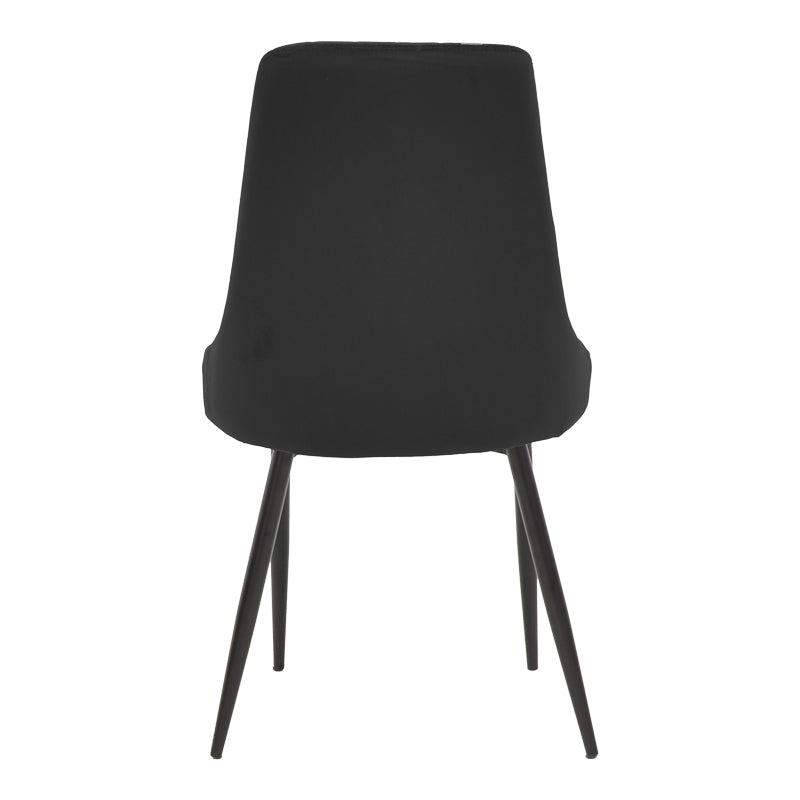 Scaun Azori, Catifea, Negru, 49x55x85 cm