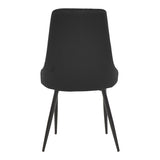 Scaun Azori, Catifea, Negru, 49x55x85 cm