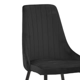 Scaun Azori, Catifea, Negru, 49x55x85 cm