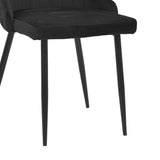 Scaun Azori, Catifea, Negru, 49x55x85 cm
