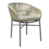 Scaun balansoar aluminiu maro, cu perna, 57x60x78 cm
