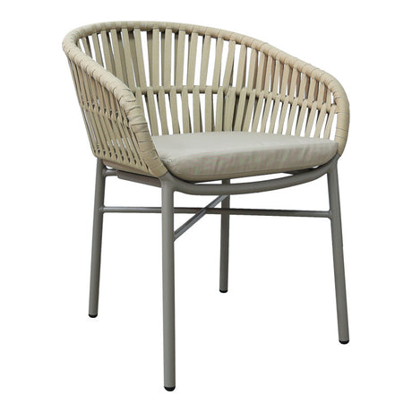 Scaun balansoar aluminiu maro, cu perna, 57x60x78 cm