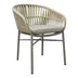 Scaun balansoar aluminiu maro, cu perna, 57x60x78 cm
