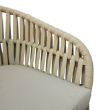 Scaun balansoar aluminiu maro, cu perna, 57x60x78 cm