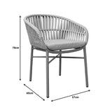 Scaun balansoar aluminiu maro, cu perna, 57x60x78 cm