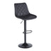 Scaun bar ajustabil Libra, Metal, Negru, 49x55x115 cm