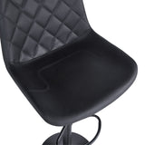 Scaun bar ajustabil Libra, Metal, Negru, 49x55x115 cm