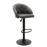 Scaun bar Balina, inaltime ajustabila, negru, 52x53x89 cm