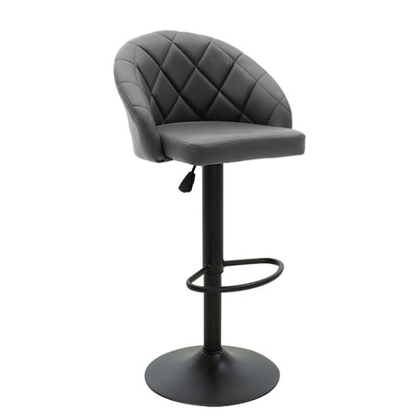 Scaun bar Balina, inaltime ajustabila, negru, 52x53x89 cm