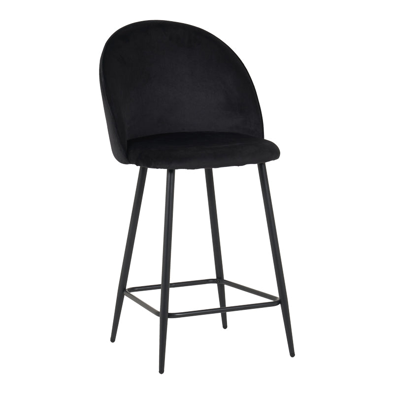 Scaun bar cu funcție reglabilă Perch, Catifea, Metal, Crem - Negru, 50x43x99 cm - Scaun bar cu funcție reglabilă Perch, Catifea, Metal, Crem - Negru, 50x43x99 cm
