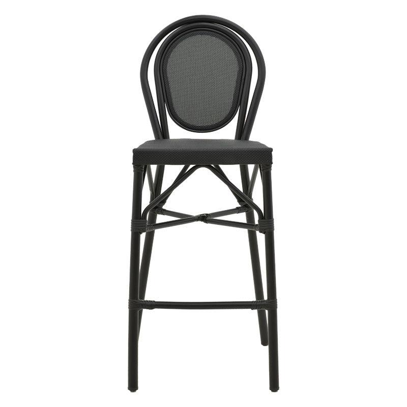 Scaun bar Dezyan, Negru - Maro, 41x54x116 cm - Negru