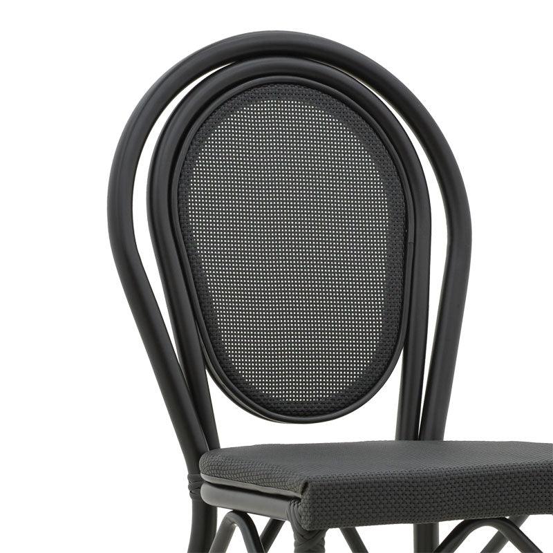 Scaun bar Dezyan, Negru - Maro, 41x54x116 cm - Negru