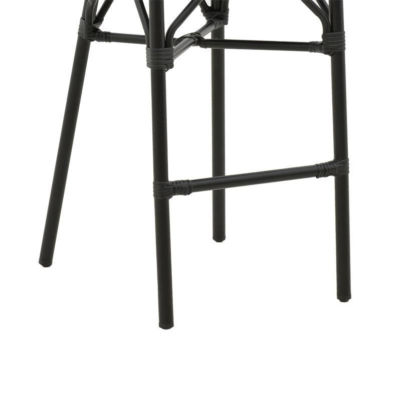 Scaun bar Dezyan, Negru - Maro, 41x54x116 cm - Negru