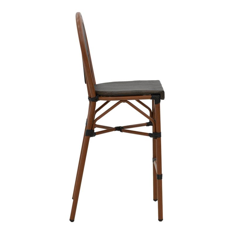 Scaun bar Dezyan, Negru - Maro, 41x54x116 cm - Maro