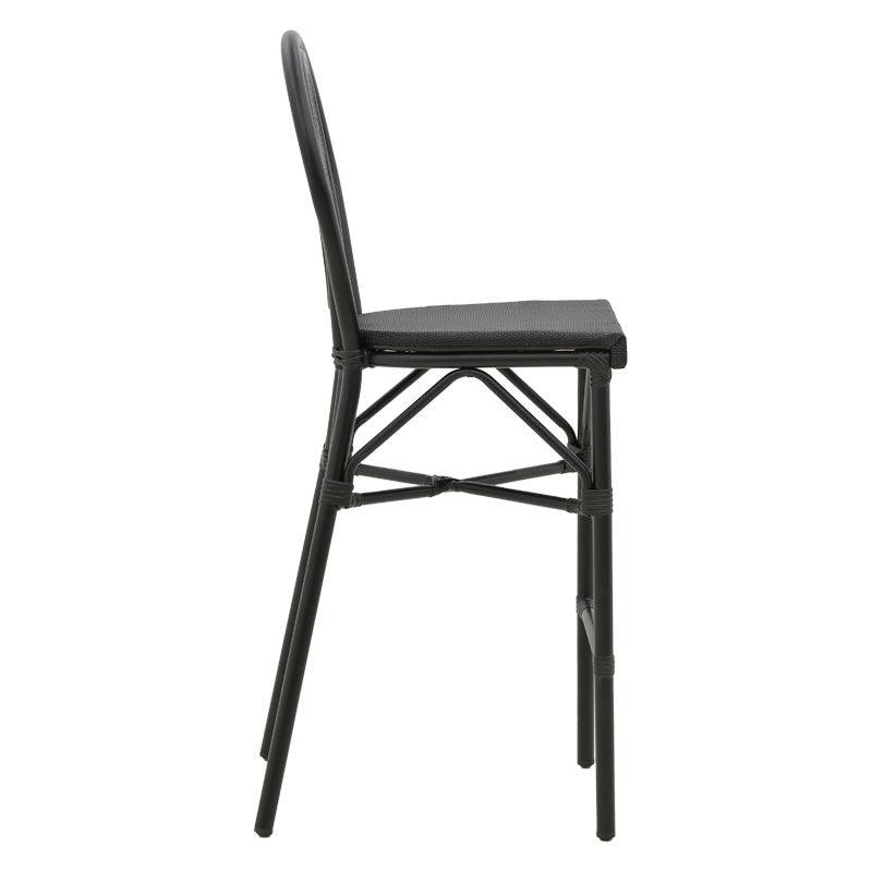 Scaun bar Dezyan, Negru - Maro, 41x54x116 cm - Negru