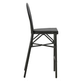 Scaun bar Dezyan, Negru - Maro, 41x54x116 cm - Negru