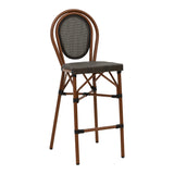 Scaun bar Dezyan, Negru - Maro, 41x54x116 cm - Scaun bar Dezyan, Negru - Maro, 41x54x116 cm - 289-000011