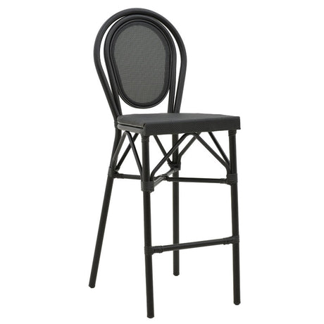 Scaun bar Dezyan, Negru - Maro, 41x54x116 cm
