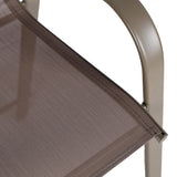 Scaun de bar mediu Calan, metal si textilena, Gri inchis - Maro inchis - Maro deschis, 55x70x114 cm - Maro deschis