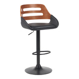 Scaun de bar Fern, PU, lemn si metal, 50x49x89-110 cm - Scaun de bar Fern, PU, lemn si metal, 50x49x89-110 cm