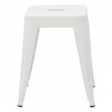 Taburet Utopia metal, mat, Diverse culori, 30x45x30 cm - Alb