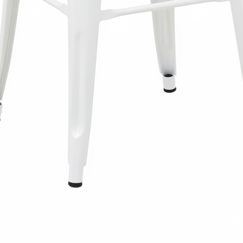 Taburet Utopia metal, mat, Diverse culori, 30x45x30 cm - Alb