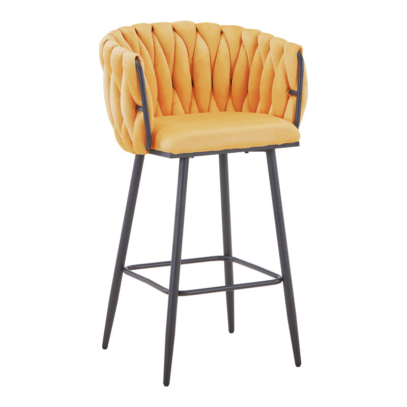 Scaun de bar Vivian, catifea si metal, 57x50x100 cm - Scaun de bar Vivian, catifea si metal, 57x50x100 cm - 327-000068