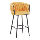 Scaun de bar Vivian, catifea si metal, 57x50x100 cm - Scaun de bar Vivian, catifea si metal, 57x50x100 cm - 327-000068