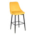 Scaun de bar Zedna, catifea si metal, 52x57x111 cm