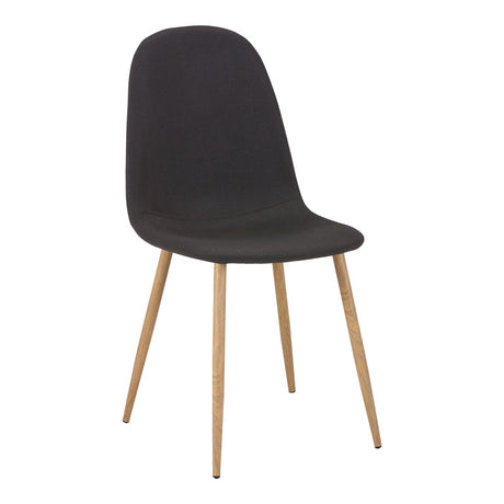 Scaun Bella Gri deschis cu-metal, Natural, 43x52x88 cm