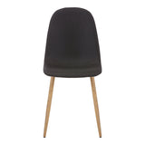 Scaun Bella Gri deschis cu-metal, Natural, 43x52x88 cm - Antracit
