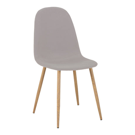 Scaun Bella Gri deschis cu-metal, Natural, 43x52x88 cm